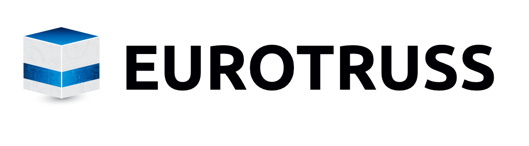 Eurotruss logo – fabrikant van stevige truss- en riggingsystemen. Huur het bij MAG Event Rental